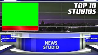 Top 10 Green Screen News Studio Backgrounds  Tutorial and Template [upl. by Edric703]