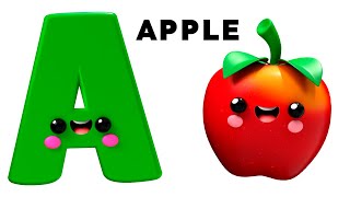 ABC Song  A to Z Nursery Rhymes by Baby Fruit Dancing Sensory Video [upl. by Ecnaralc]