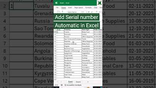 Add Serial number automatically in Excel sheet ✔💡 excel exceltricks automation [upl. by Shamrao]