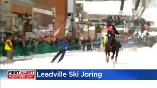 Annual Skijoring Event Takes Place In Leadville [upl. by Theressa772]