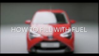 Toyota Aygo How to fill with fuel [upl. by Heshum]