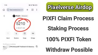 Pixelverse Airdop Claim  PIXFI Token Claim Process  PIXFI Staking  PIXFI 100 Unlock [upl. by Elleron]