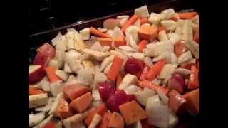 ROASTED VEGETABLES  Carrots Parsnips Potatoes Onions amp Thyme [upl. by Marilin]