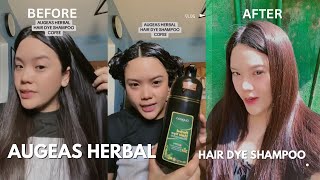 AUGEAS HERBAL HAIR DYE SHAMPOO REVIEW [upl. by Nyret597]