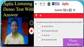 APTIS  LISTENING PRACTICE TEST SAMPLE WITH ANSWER [upl. by Aidnyc]