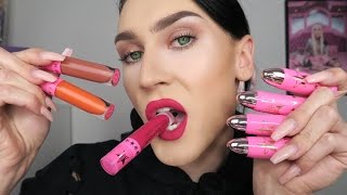 Jeffree Star Lip Ammo  Fall Shades  Swatch Party 3  JessieMaya [upl. by Aihsenet238]