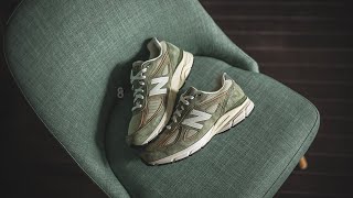 Teddy Santis x New Balance 990 V4 quotOlive  Incensequot Review amp OnFeet [upl. by Ezekiel195]