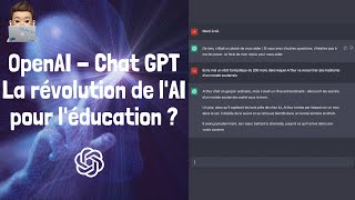 OpenAI  Chat GPT  Découverte de linterface  La révolution de lAI pour léducation [upl. by Mayap]