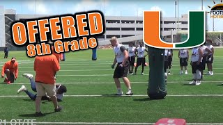 Miami Offer  8th Grade  HAYDEN CONNER  2021 LTTE 655quot 279lbs [upl. by Fishback881]