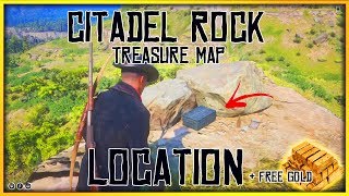 Red Dead Redemption 2 Online Citadel Rock Treasure Map Location Guide FREE Gold and Money [upl. by Hamimej]