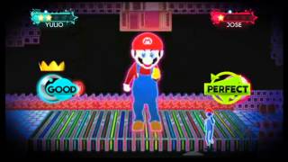 Just Dance 3 Wii Gameplay  Ubisoft meet Nintendo Just Mario DLC [upl. by Cerveny]