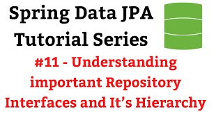 Spring Data JPA Tutorial  11  Understanding important Repository Interfaces and It’s Hierarchy [upl. by Margo]