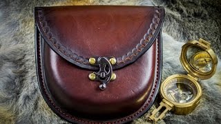 How I make a Large Wet moulded Leather Possibles Belt Pouch [upl. by Naro]