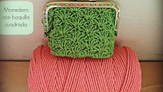 Monedero de ganchillo con boquilla cuadrada  Crochet purse Tutorial [upl. by Suoicserp]