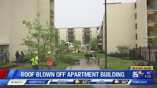 Roof blown off apartment building  4pm Live coverage [upl. by Andy]