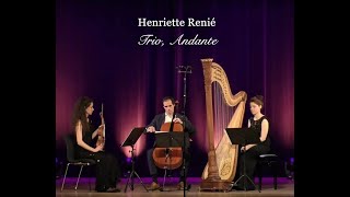 Henriette Renié  Trio for violin cello and harp  III Andante  Trio Jenlis [upl. by Aihsekyw]