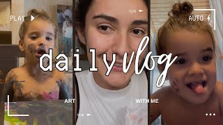 VLOG  Pintando con tempera 👩‍🎨  tenemos visita 🫶🏻 [upl. by Alana142]