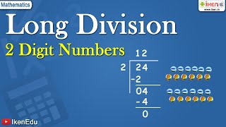 Learning Long Division of 2 Digit Numbers  Class 2 Maths  iKen [upl. by Neit]