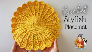 How To Crochet An Easy Placemat  Doily [upl. by Leisam980]