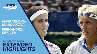 NavratilovaMandlikova vs FernandezShriver Extended Highlights  1989 US Open Final [upl. by Nollahp]