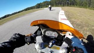 Buell XB12R chasing Yamaha R6 Jennings GP [upl. by Wynn942]