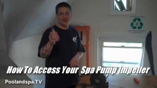 How To Access The Impeller From A Hot Tub Spa Pump  PoolandspaTV Pump Repair Series [upl. by Linus127]