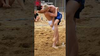 Jace Glauser body locks Evan Glowinski to the sand for one [upl. by Janifer194]