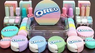 Pastel OREO Slime Mixing Random Into Slime Satisfying Slime Video ASMR [upl. by Hctub]