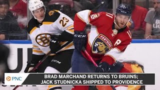 Brad Marchand Returns To Bruins Jack Studnicka Shipped To Providence [upl. by Anilatac429]