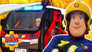 Sauvetage dincendie par camion de pompiers   Sam le Pompier  dessin animé de sécurité [upl. by Nayek429]