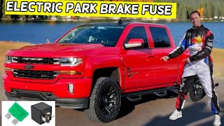 CHEVROLET SILVERADO ELECTRIC PARK BRAKE FUSE LOCATION REPLACEMENT 2014 2015 2016 2017 2018 2019 [upl. by Rehtae]