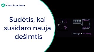 Sudėtis kai susidaro nauja dešimtis  Sudėtis ir atimtis iki 100  Matematika [upl. by Alecia]