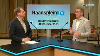 RaadspleinTV  Raadsvergadering 30 november 2023 [upl. by Argyres]