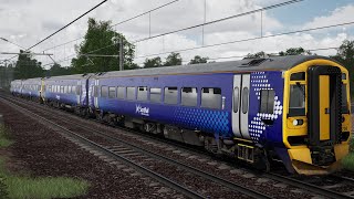 Train Sim World 4 SkyHook Class 158 First Look Polmont to Edinburgh Route Learning [upl. by Kcirdled798]