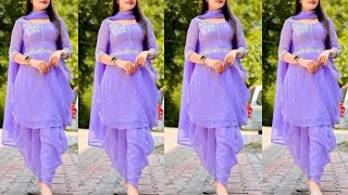 💜💜 Dhoti Salwar Suit Design  🥰 लेटेस्ट 🌸सलवार डिजाइन 💕 Afghani Salwar Design  Dhoti Frock Design [upl. by Katharyn]