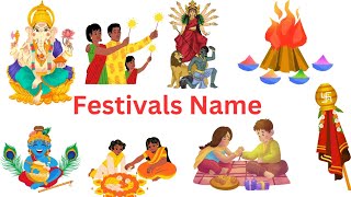 Festivals of India  Indian Festivals  Festivals Name  Different types of festivals  Festivals [upl. by Ede]