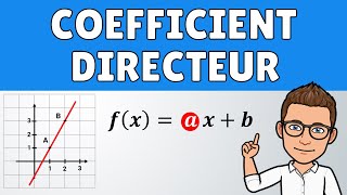 Comment calculer le COEFFICIENT DIRECTEUR dune droite   Outils mathématiques [upl. by Delores]