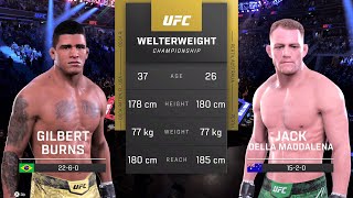 Gilbert Burns vs Jack Della Maddalena Full Fight  UFC 5 Fight Of The Night [upl. by Ylesara]