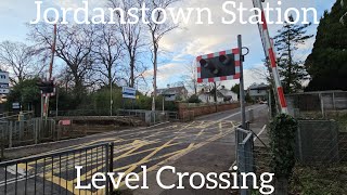 Jordanstown Station Level Crossing Newtownabbey Thursday December 28122023 [upl. by Britt]