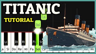 TITANIC Piano Tutorial con NOTAS FÁCILES Synthesia [upl. by Ynnol961]