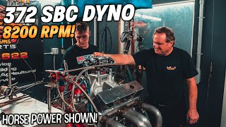 THE STRONGEST SBC WEVE EVER BUILT 372 Screams at 8200RPM DYNO Numbers Shown [upl. by Zsa Zsa]