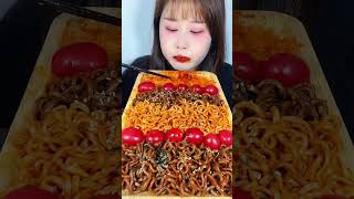 Spicy Spicy Noodles Food Yummy Asmr Mukbang [upl. by Haleak]