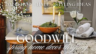 GOODWILL SPRING HOME DÉCOR THRIFT WITH ME 2024  Shop with Me  Thrift Haul  Decorating Ideas [upl. by Fiann]