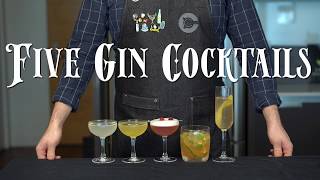 The 5 Easiest GIN Cocktails to Make at Home [upl. by Rapsag]