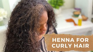 Henna For Hair  Dyeing Naturally Curly Hair [upl. by Garv667]