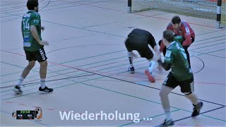 Handballregeln Hinausstellung da Ball nicht rechtzeitig freigegeben [upl. by Kersten338]