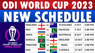 ICC Cricket World Cup 2023 schedule Match Dates City Venues Stadiums and Timetable [upl. by Aisyram]