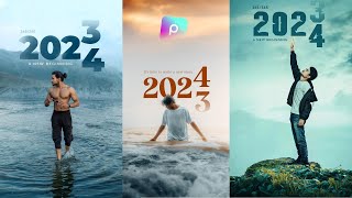 Happy New Year 2024 Photo Editing Tutorial  Picsart Photo Editing Tutorial [upl. by Adnoluy]