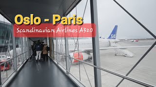 Scandinavian Airlines Oslo  Paris  SAS Airbus A320 Economy Class Flight Report [upl. by Reinertson979]