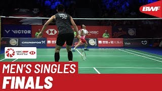 F  MS  Kento MOMOTA JPN 1 vs CHEN Long CHN 5  BWF 2019 [upl. by Ahsiema]